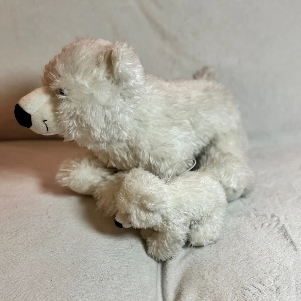 Build A Bear‎ White Polar Bear Plush with Cute Mini Polar Bear Plush - Set Of 2